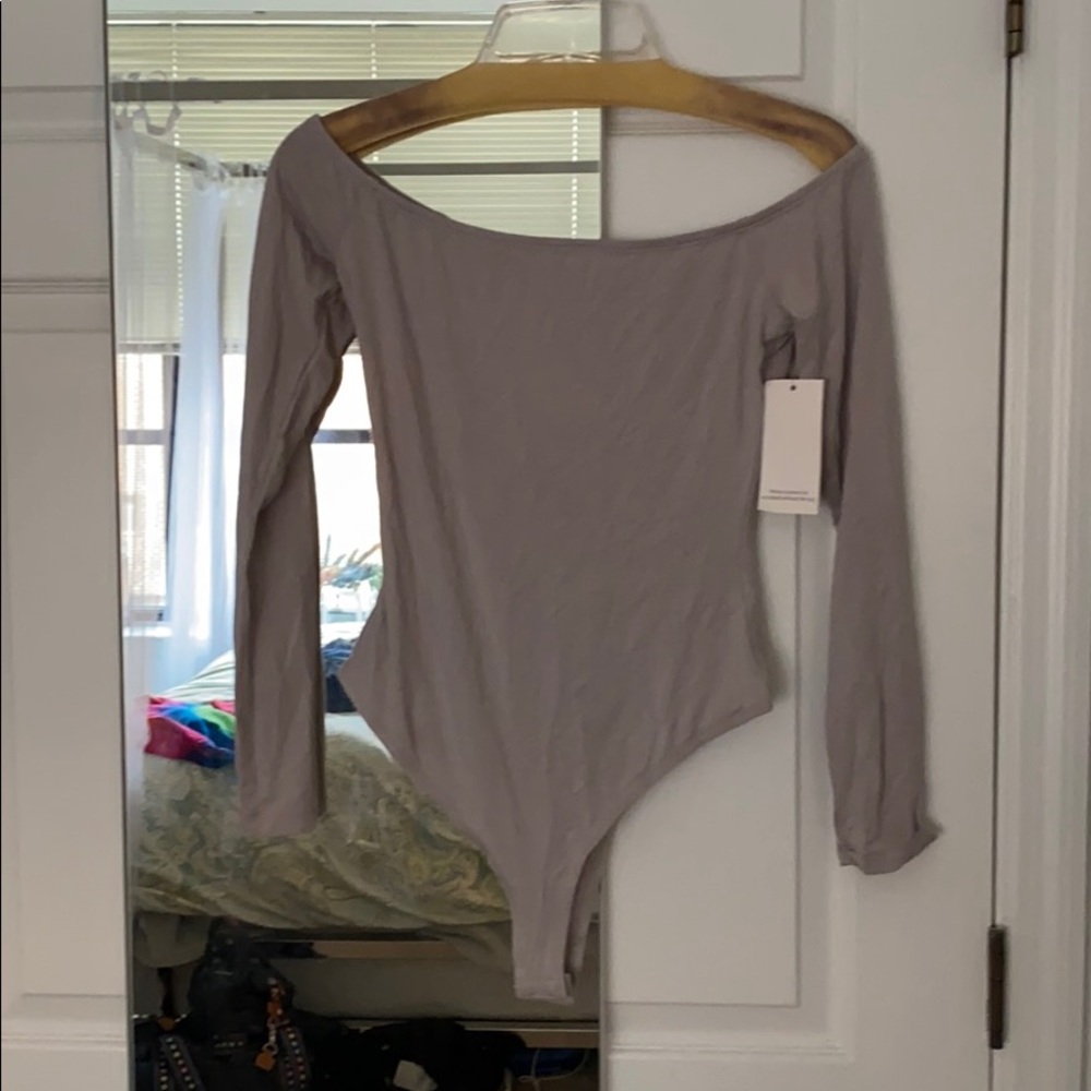 Off the shoulder bodysuit.